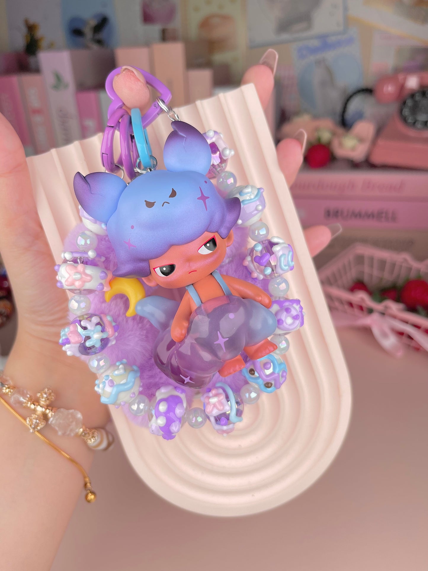 Popmart Dimoo Figurine Beaded Keychains
