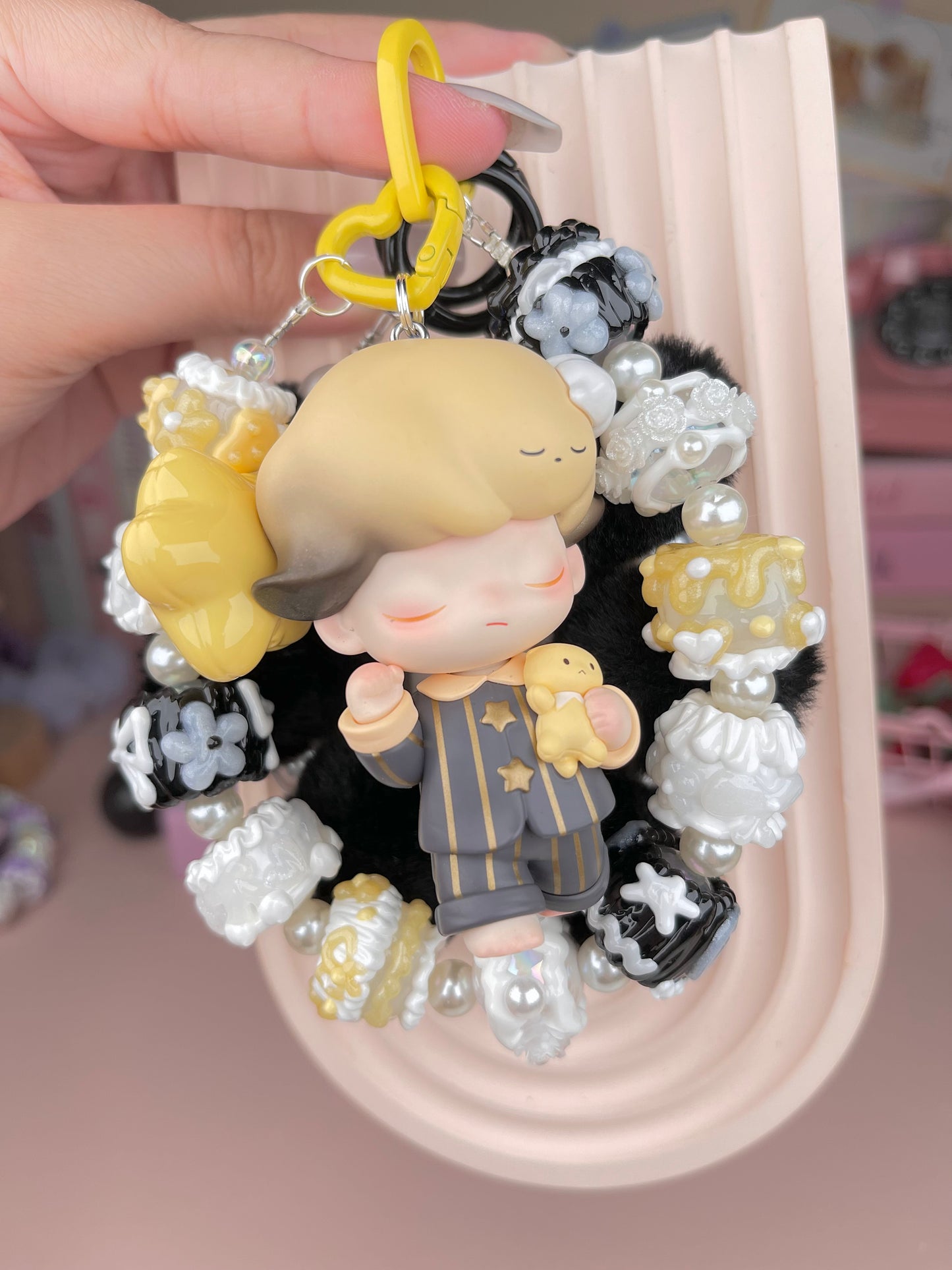 Popmart Dimoo Figurine Beaded Keychains