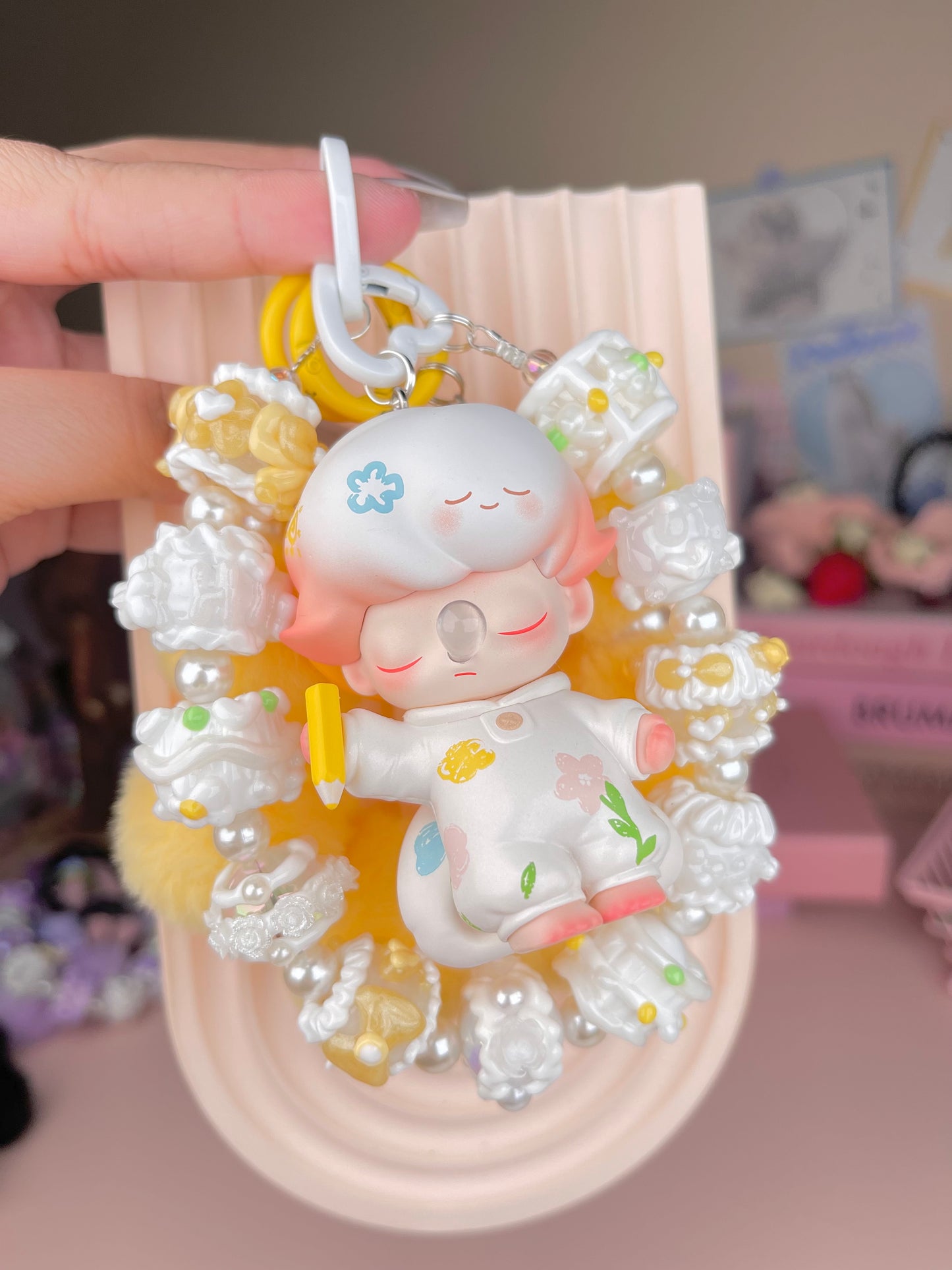 Popmart Dimoo Figurine Beaded Keychains