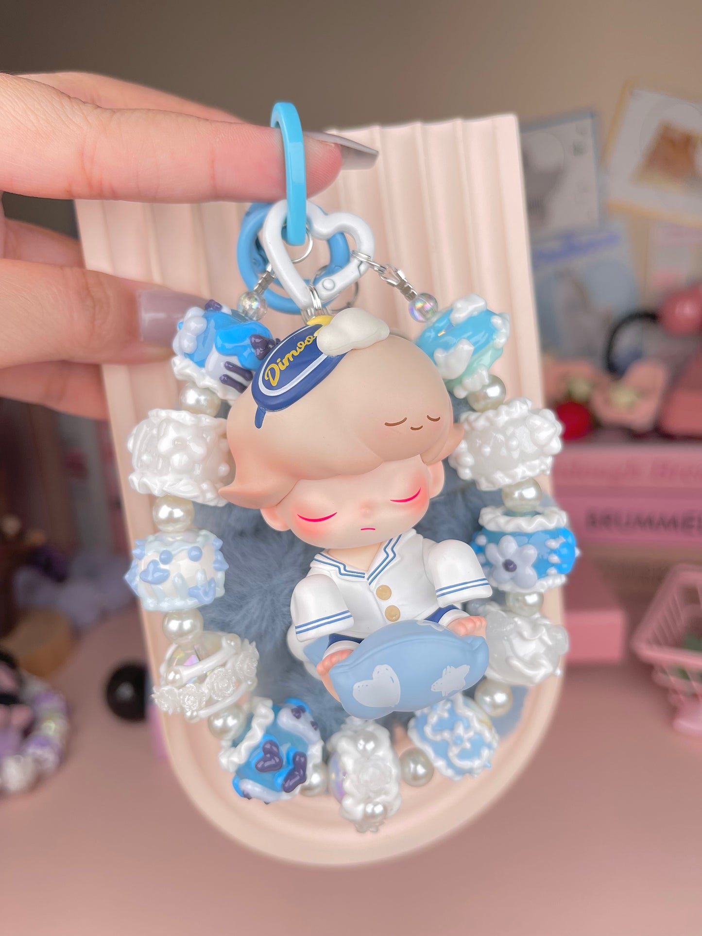 Popmart Dimoo Figurine Beaded Keychains