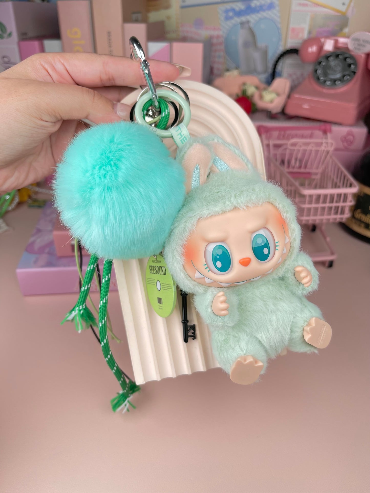 Popmart Labubu Vinyl Plush Pendant Keychain