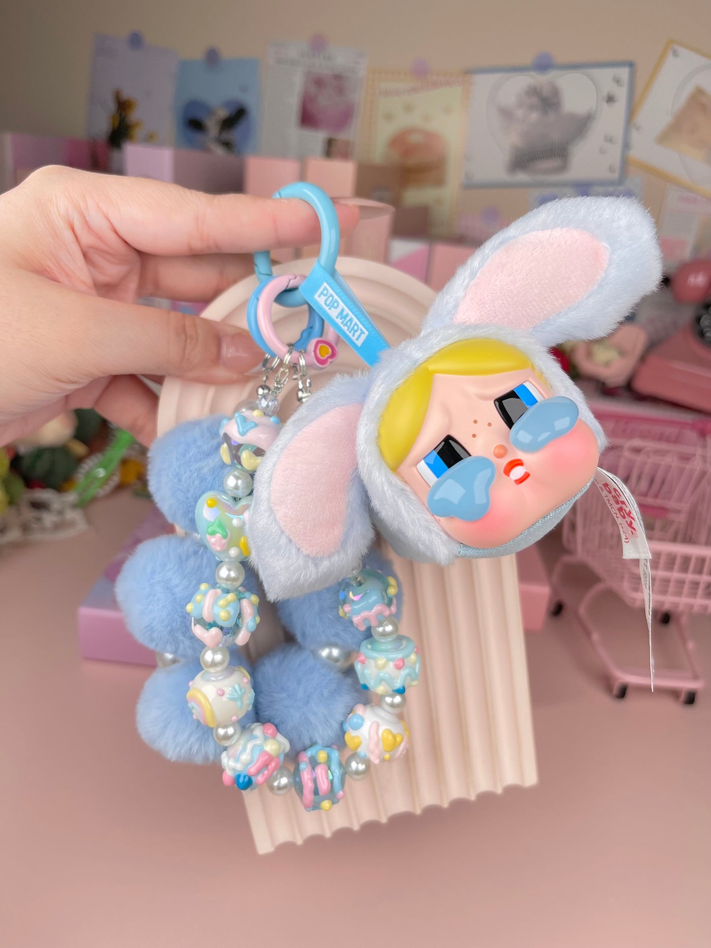 Popmart Crybaby Vinyl Plush Pendant Keychains