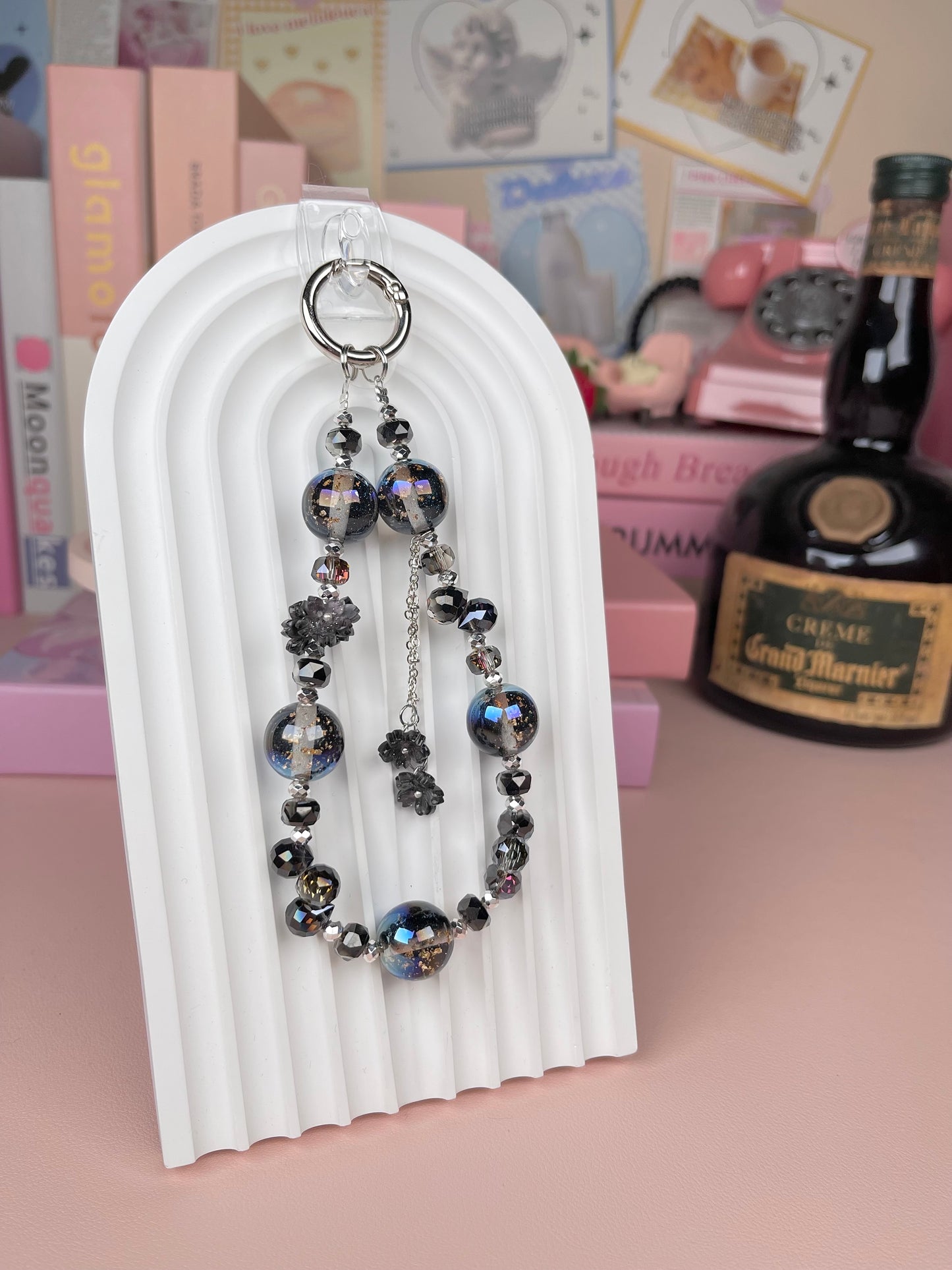 Crystal Glass Keychain Phonestraps