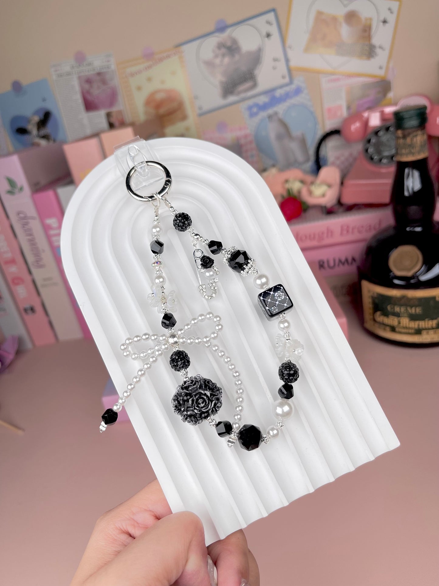 Crystal Glass Keychain Phonestraps