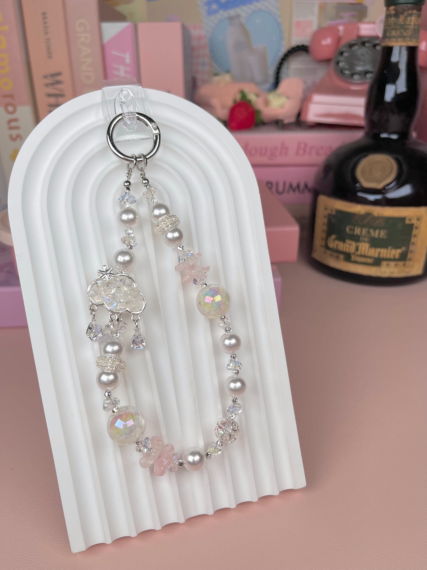 Crystal Glass Keychain Phonestraps