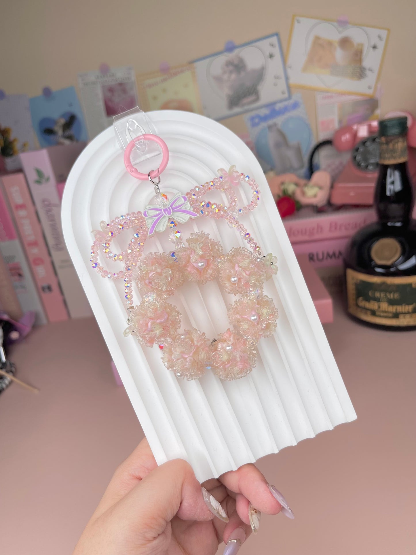 Crystal Glass Keychain Phonestraps