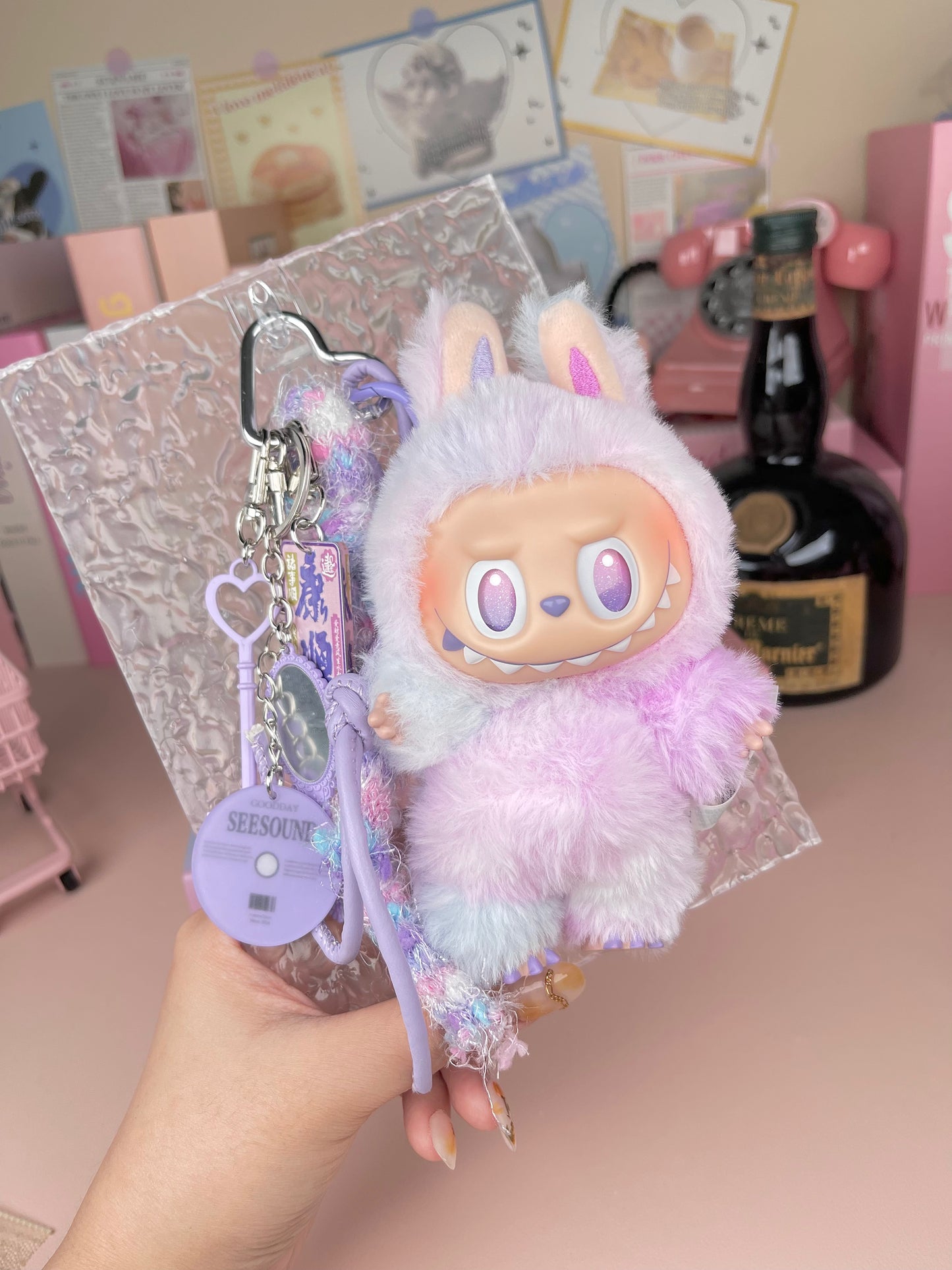 Popmart Labubu Vinyl Plush Pendant Keychain