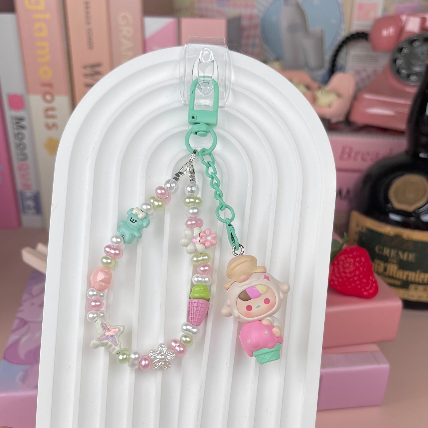 Popmart Popbean Ice Cream Series Simple Keychains