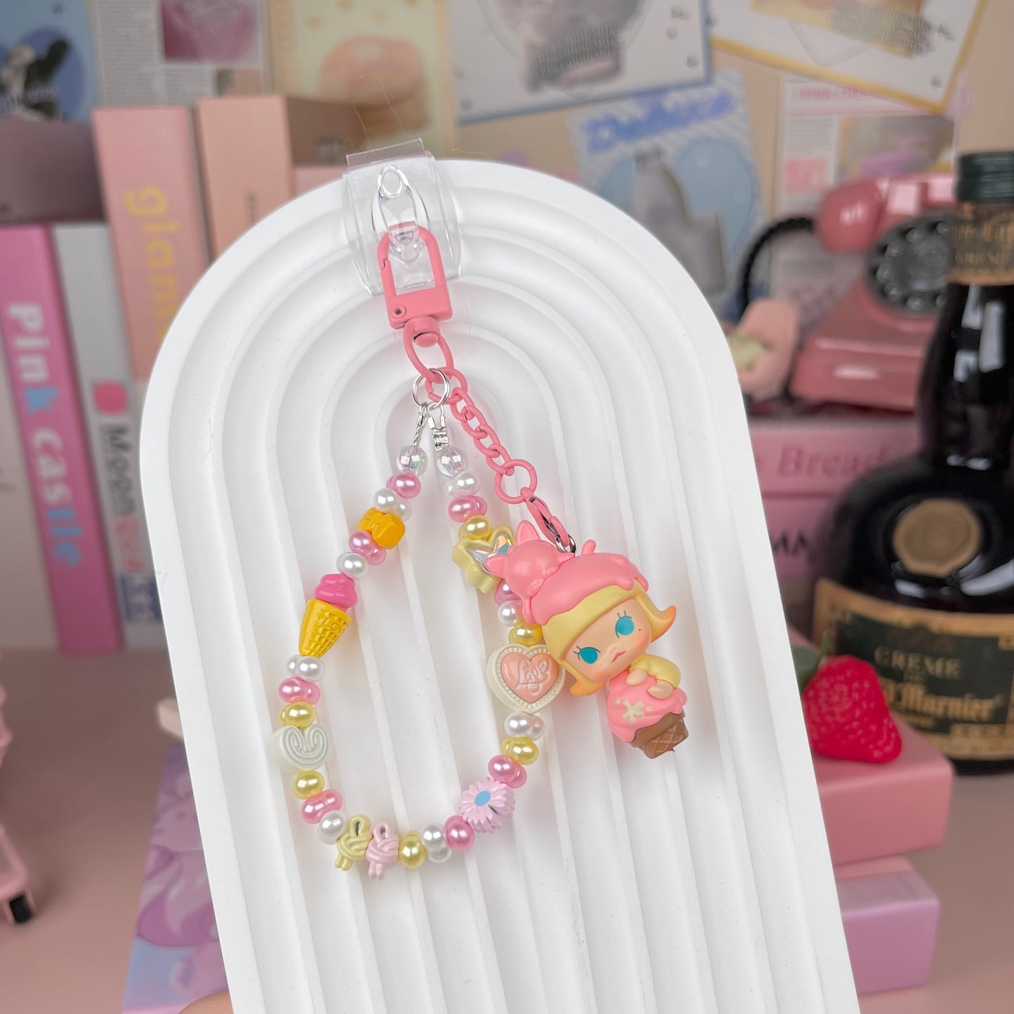 Popmart Popbean Ice Cream Series Simple Keychains