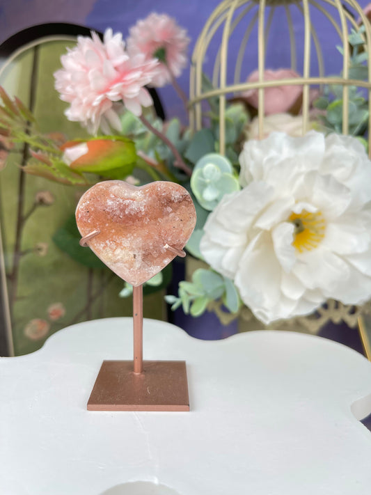 Pink Amethyst Mini Heart