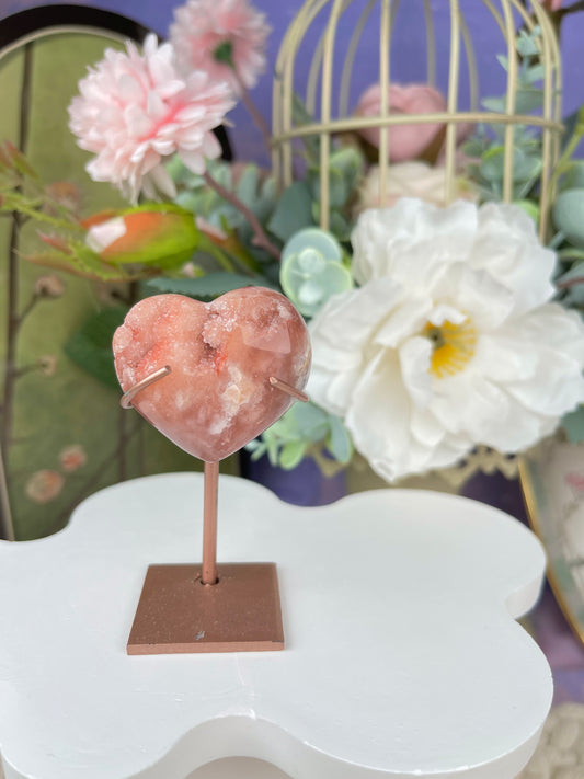 Pink Amethyst Mini Heart