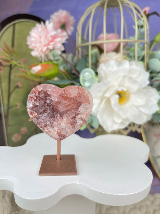 Pink Amethyst Mini Heart